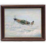 JOHN HOWARD WORSLEY (1919-2000). “Spitfire of 303 Squadron: Warsaw Kosciuszco”. Signed, oil on