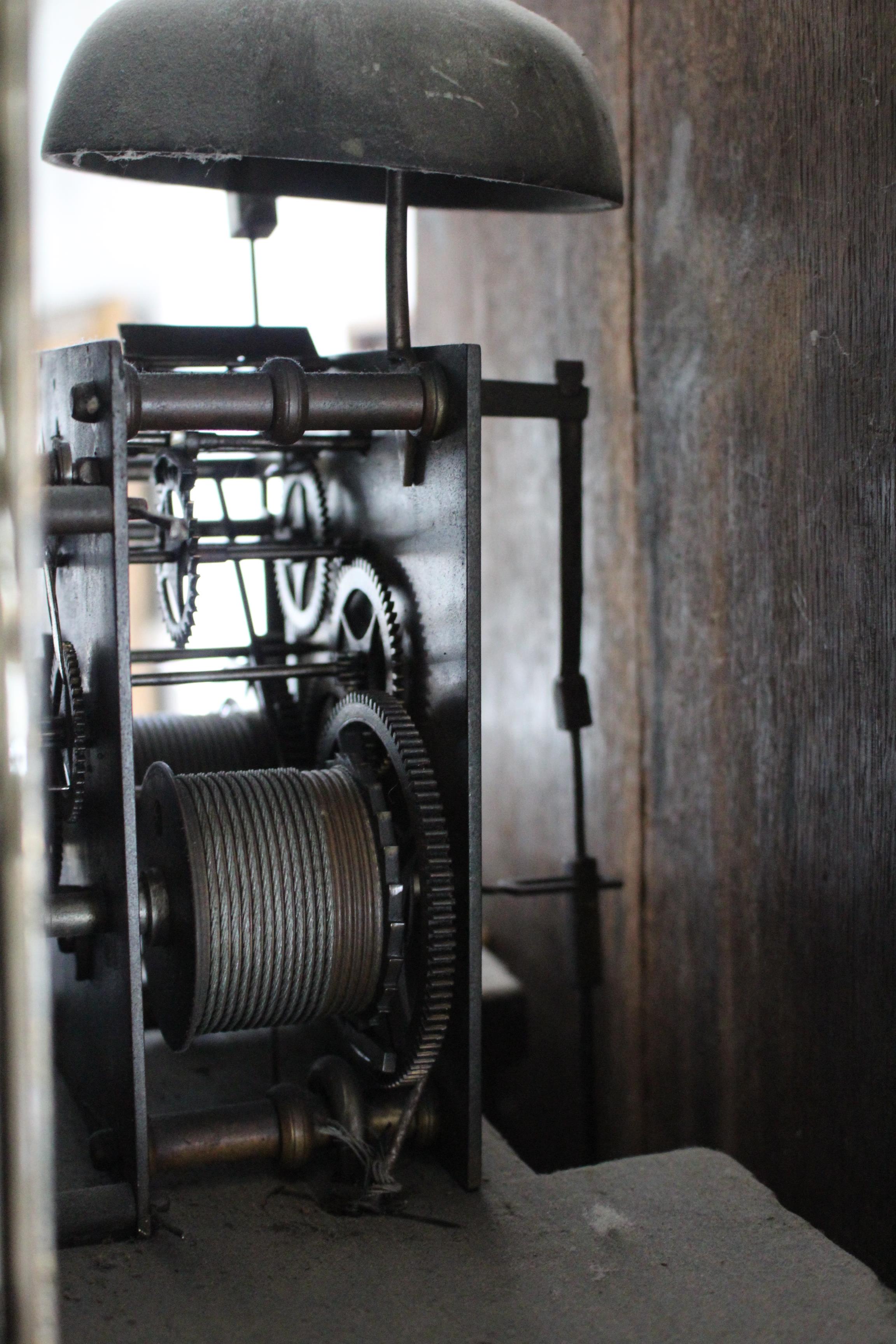 AN 18th century LONGCASE CLOCK, the 14” brass & silvered dial signed: “James Sandiford, Salford” - Image 7 of 8