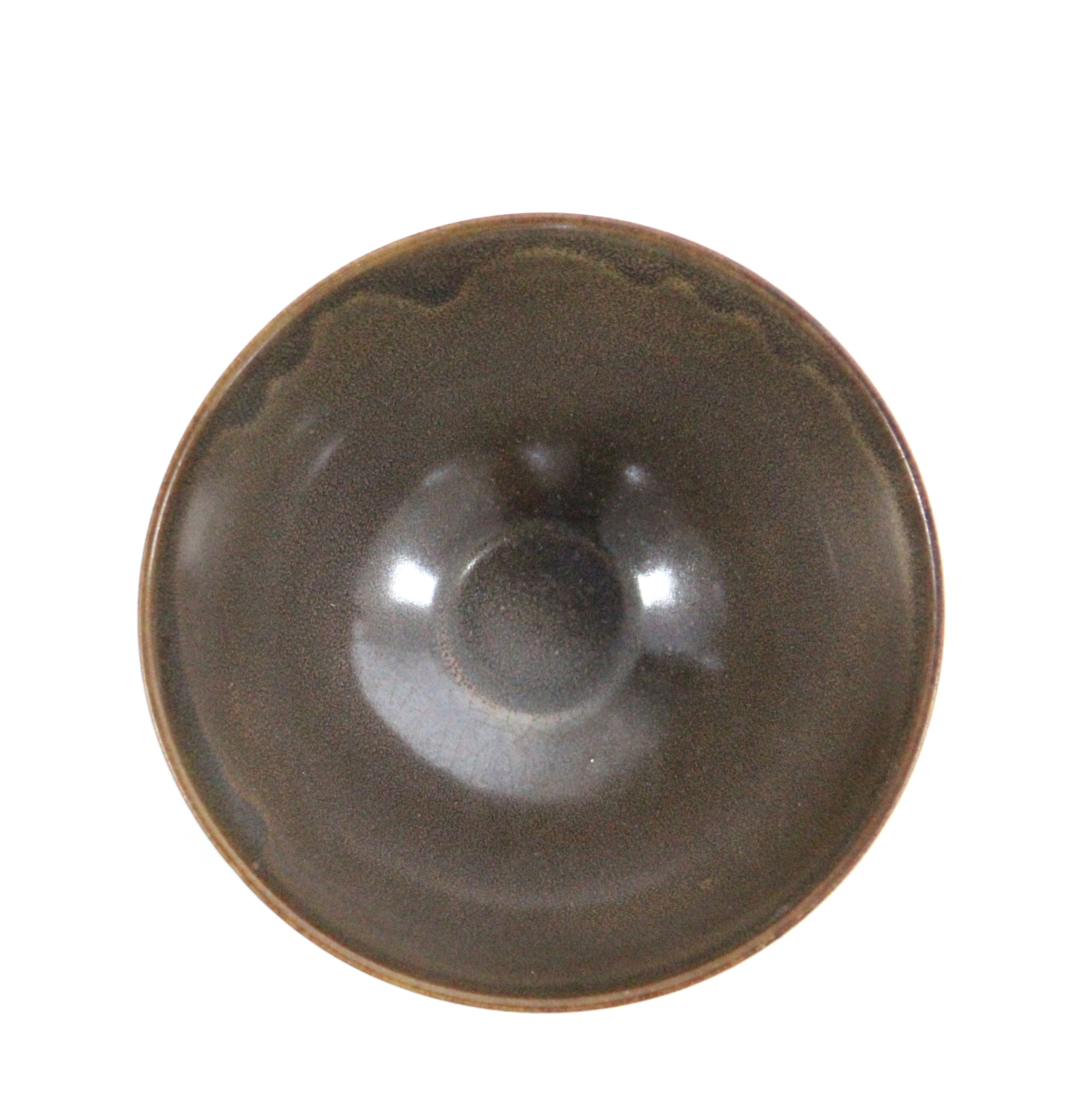 A finely potted Chinese small deep bowl with teadust-glazed interior, the exterior with rich brown - Image 3 of 6