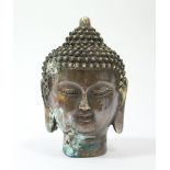 A modern bronzed Thai Buddha ornament, 5¾” high.