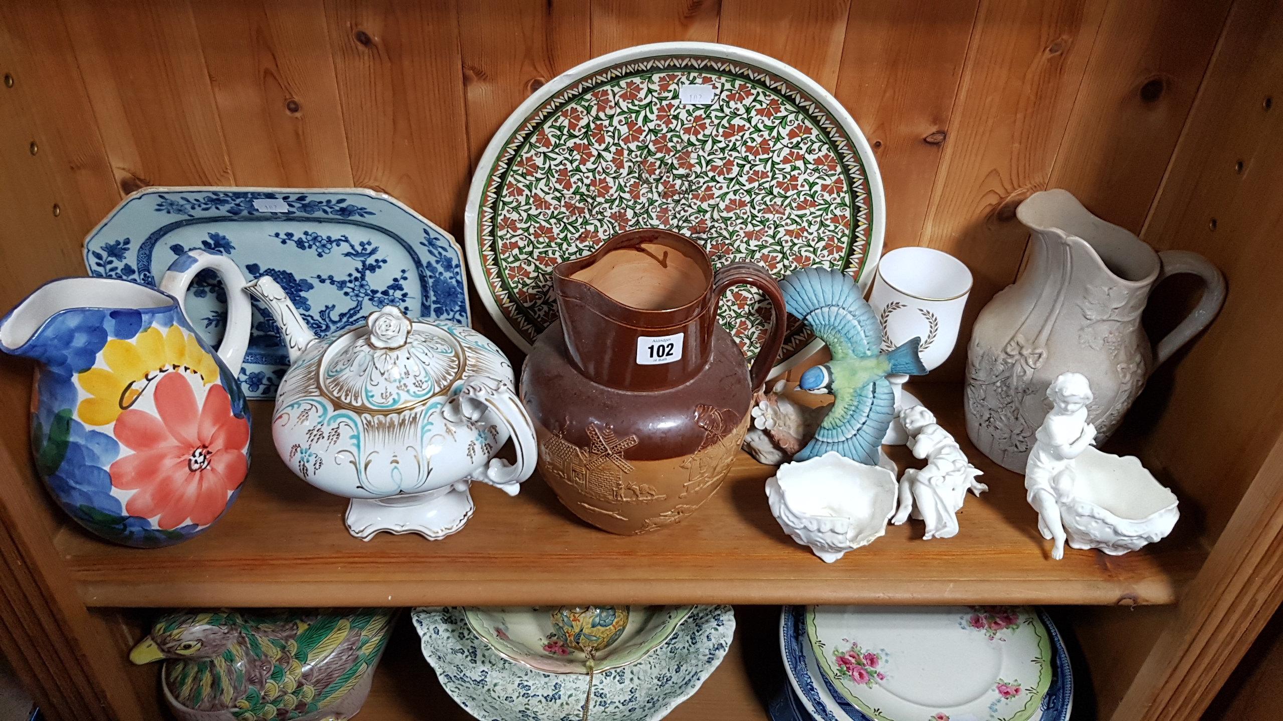 Various items of decorative china, pottery, etc., part w.a.f.