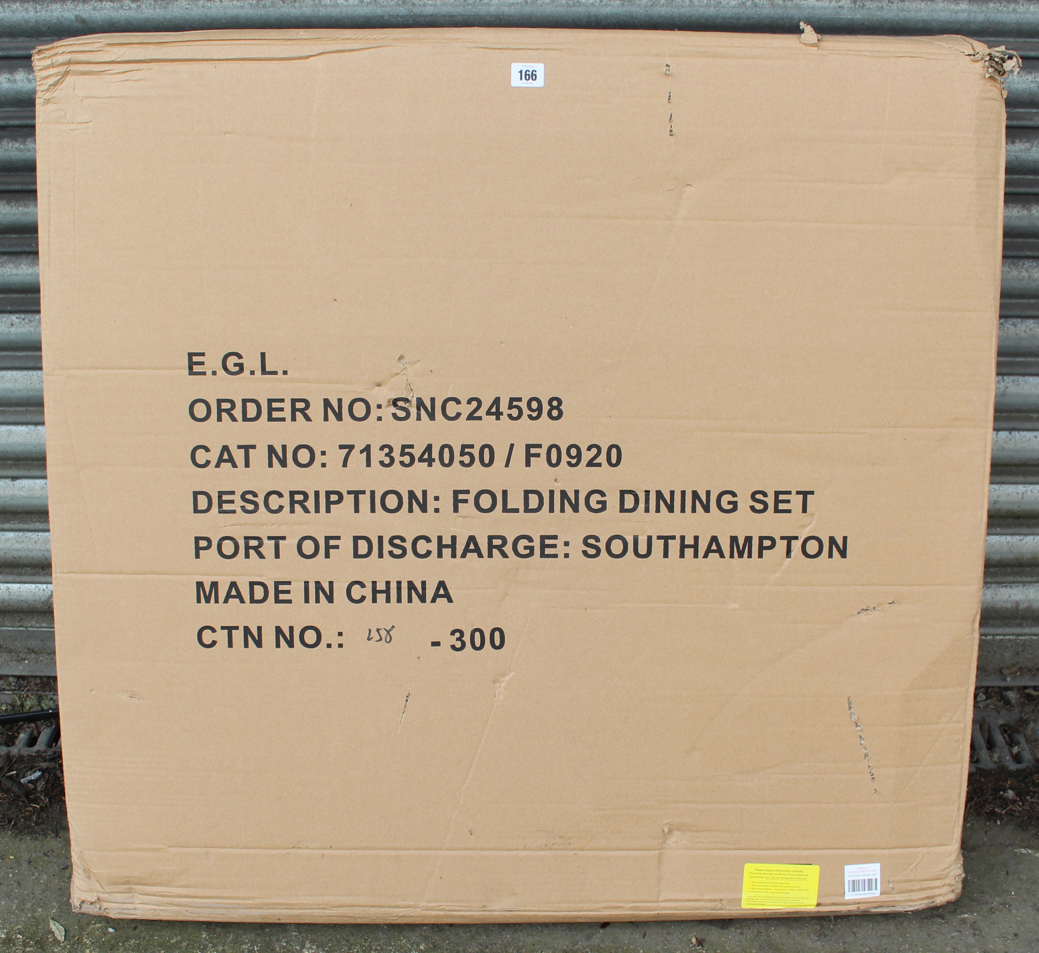 A Chinese folding dining set, boxed, as-new. - Image 2 of 2