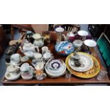 Various items of decorative china, pottery & glassware, part w.a.f.