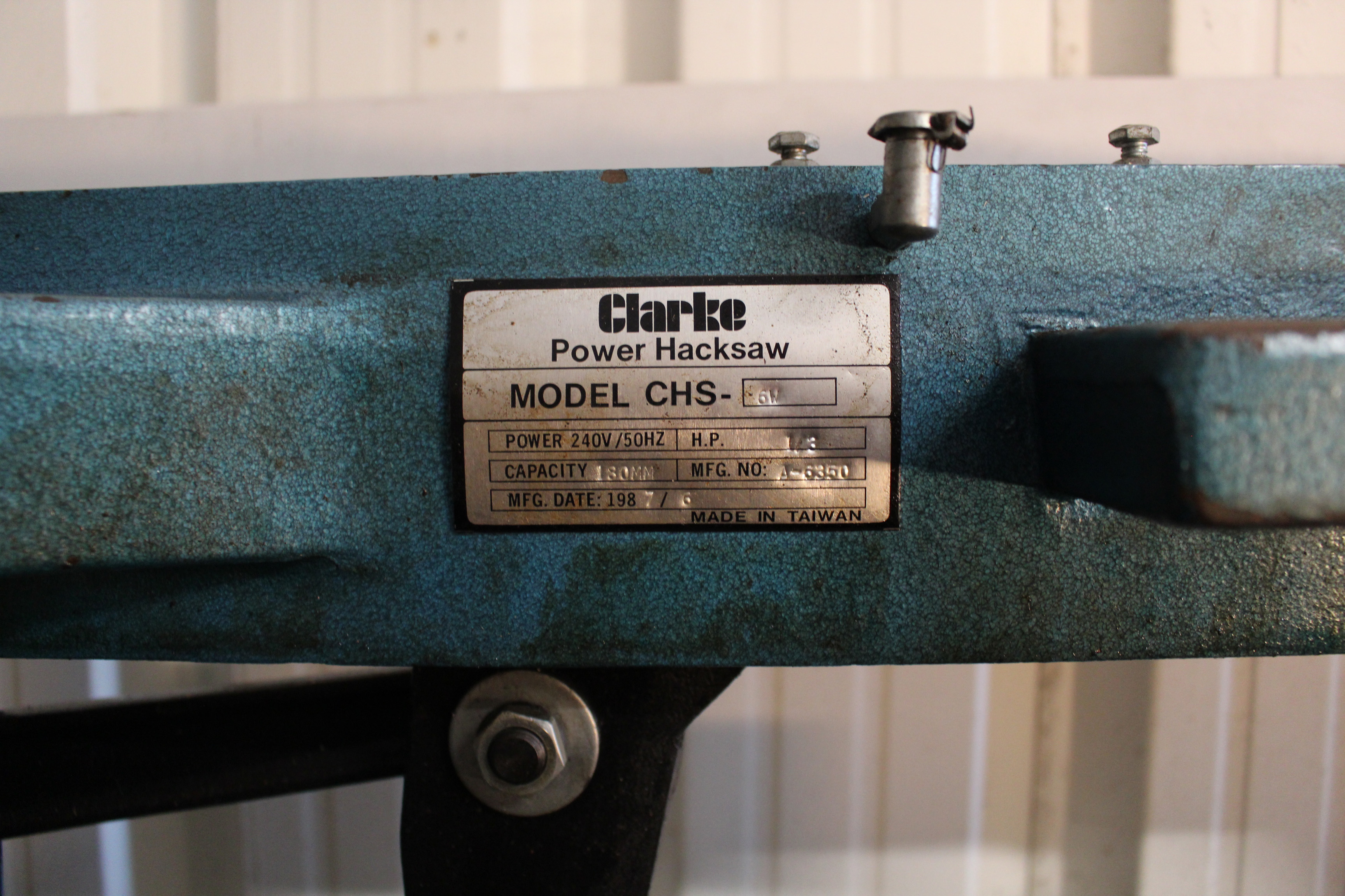 A CLARKE “240V POWER HACKSAW” (Model CH5), 36 “long - Image 2 of 2