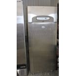 Another Foster tall catering grade chiller cabinet refrigerator in silvered-finish case, 27¾” wide