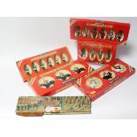 Five sets of Britain’s figures (No’s 7205,7226,7227,7228, & 7306), all boxed; & a cardboard