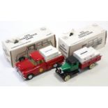 Two Ertl novelty money banks “1931 Hawkeye Crate”; & “1955 Pickup Truck”, both boxed.