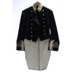 A WORLD WAR II ROYAL NAVAL REAR ADMIRAL’S DRESS UNIFORM comprising a tail coat; a dress jacket; a