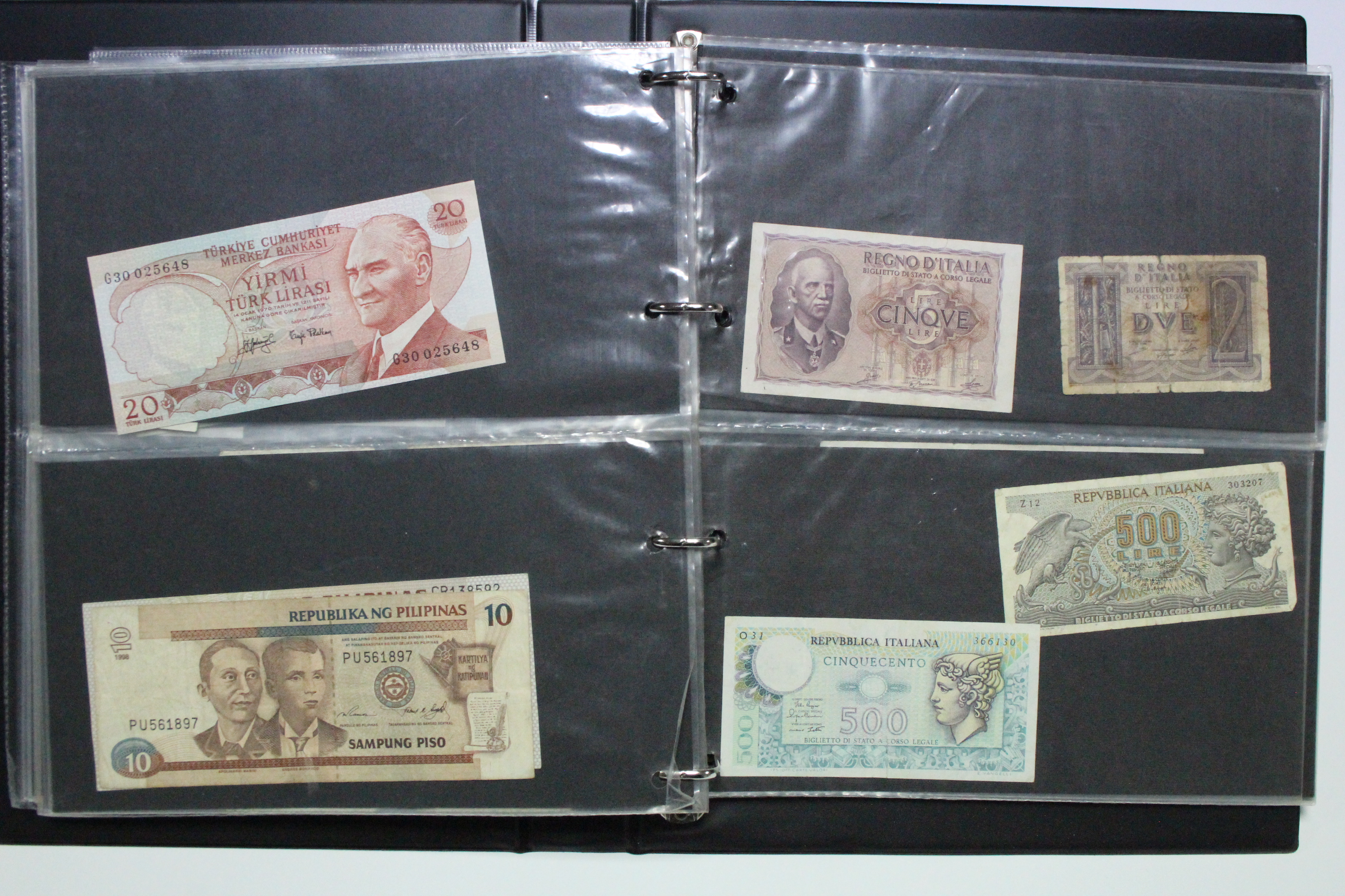 A collection of British & foreign banknotes, contained in a ring-binder album. - Image 2 of 8