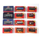 Twelve various Hornby & Bachmann scale model wagons, all boxed.