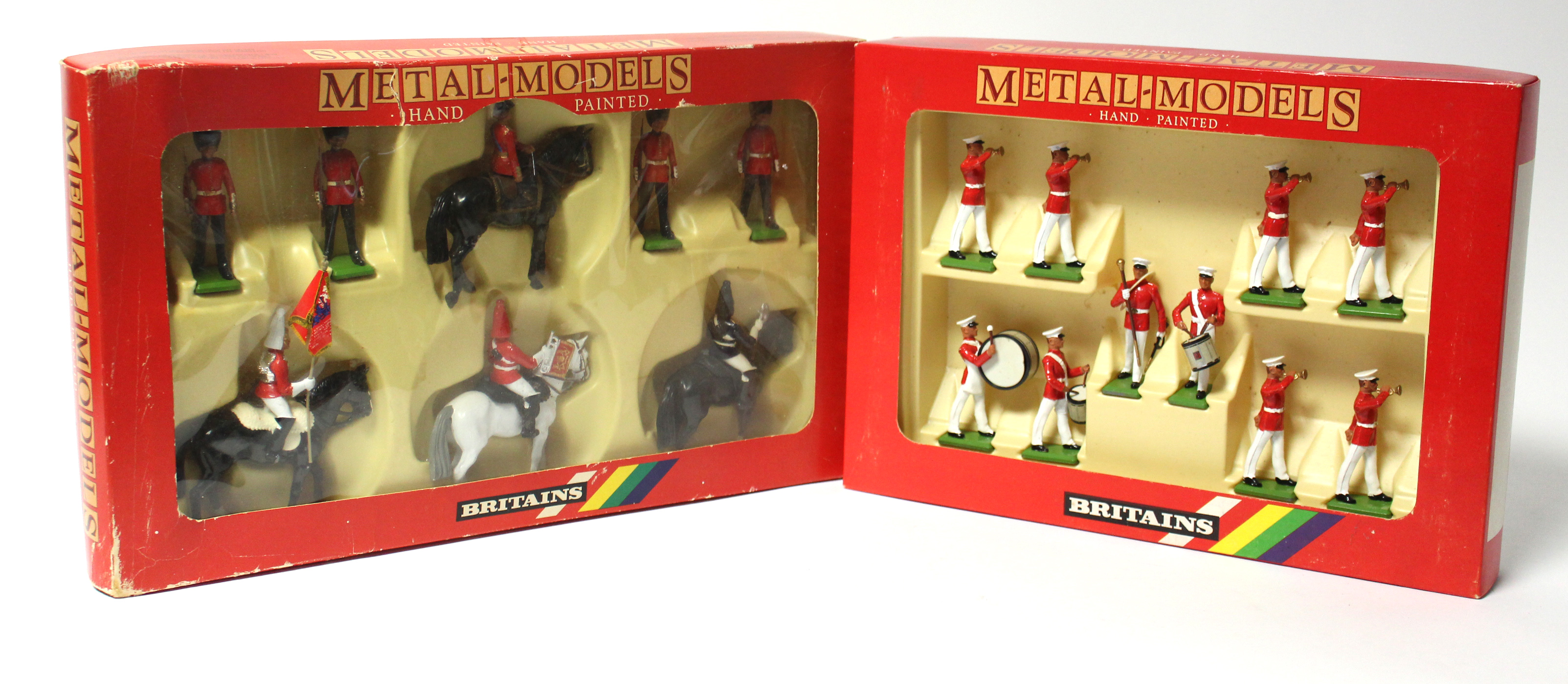 A Britain’s boxed set (No. 7218); & a set of ten Britain’s Bandsman figures, both sets boxed.