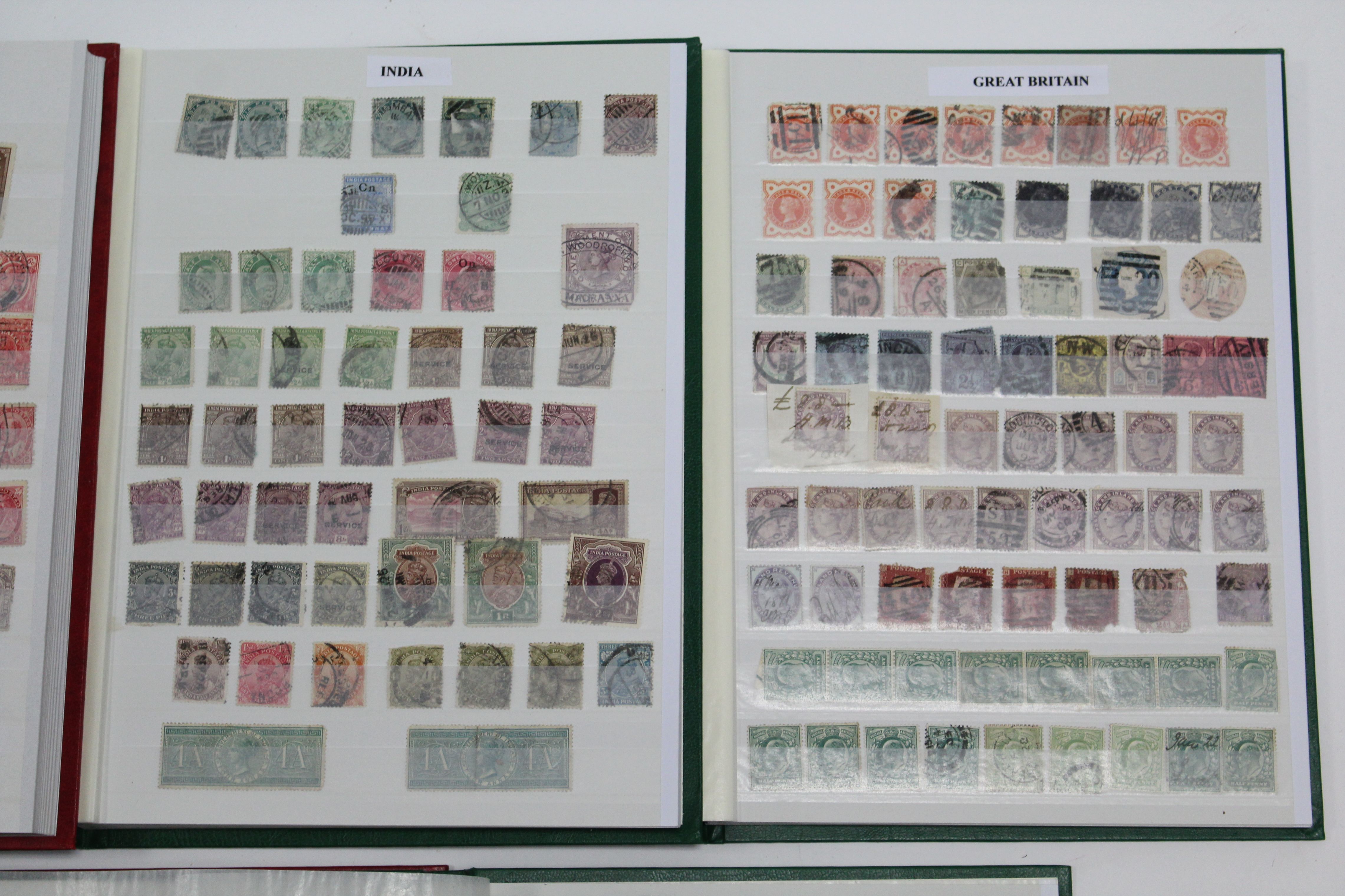 A collection of G. B. pre-decimal & British Empire stamps in two albums; & a collection of G. B. & - Image 4 of 5