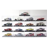 Fifty-two Deagostini “Rally Car” scale models each with window box, & complete with four ring-