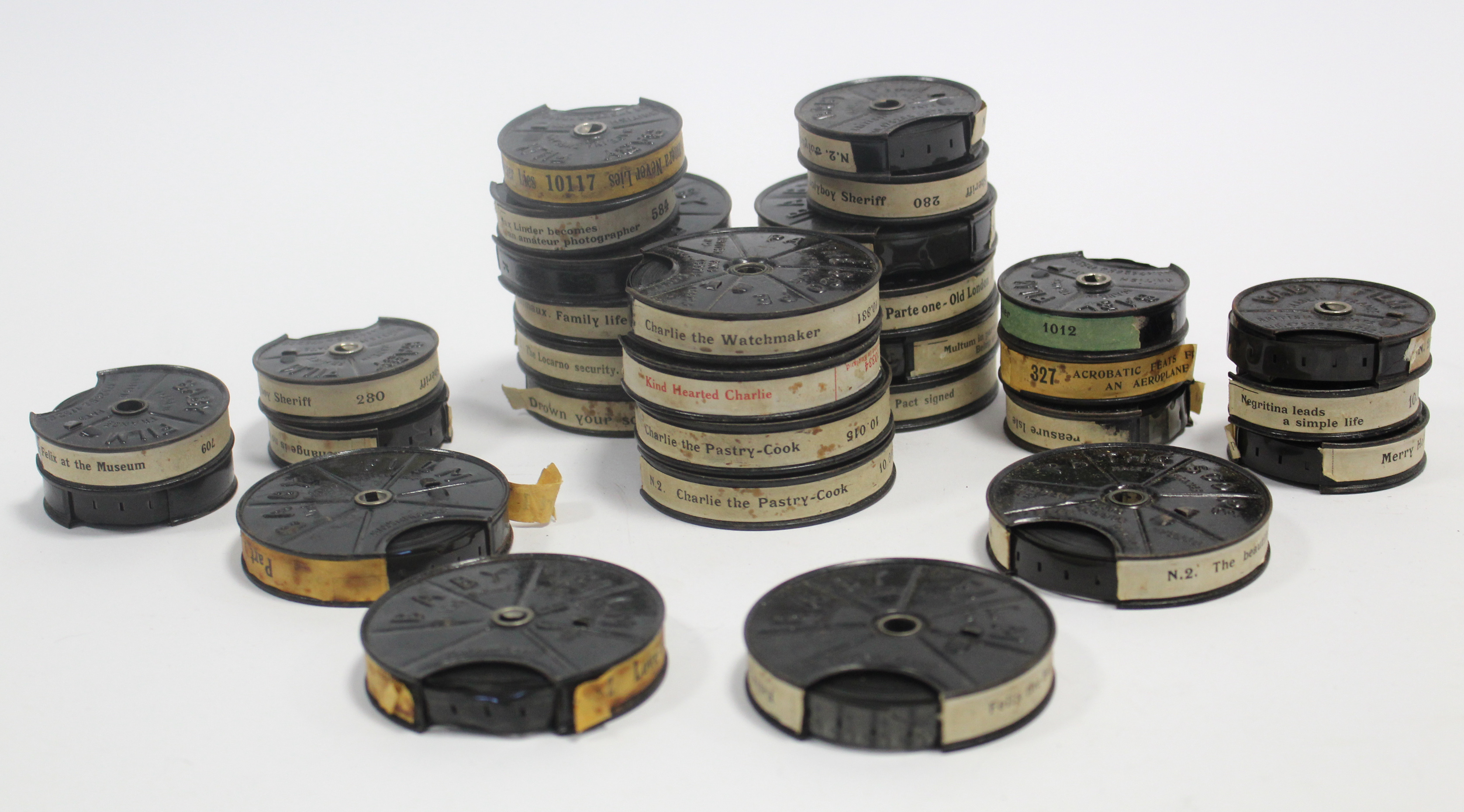 Twenty-nine various vintage Pathescope film reels including “Charlie The Pastry Cook”; “Drown Your - Image 2 of 3