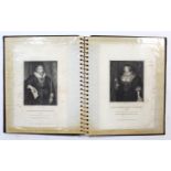 A collection of black & white portrait engravings, contained in seven albums.