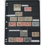 G. B. “Seahorse”; fifteen un-mounted high value stamps, 1913-34, mostly used, but including mint