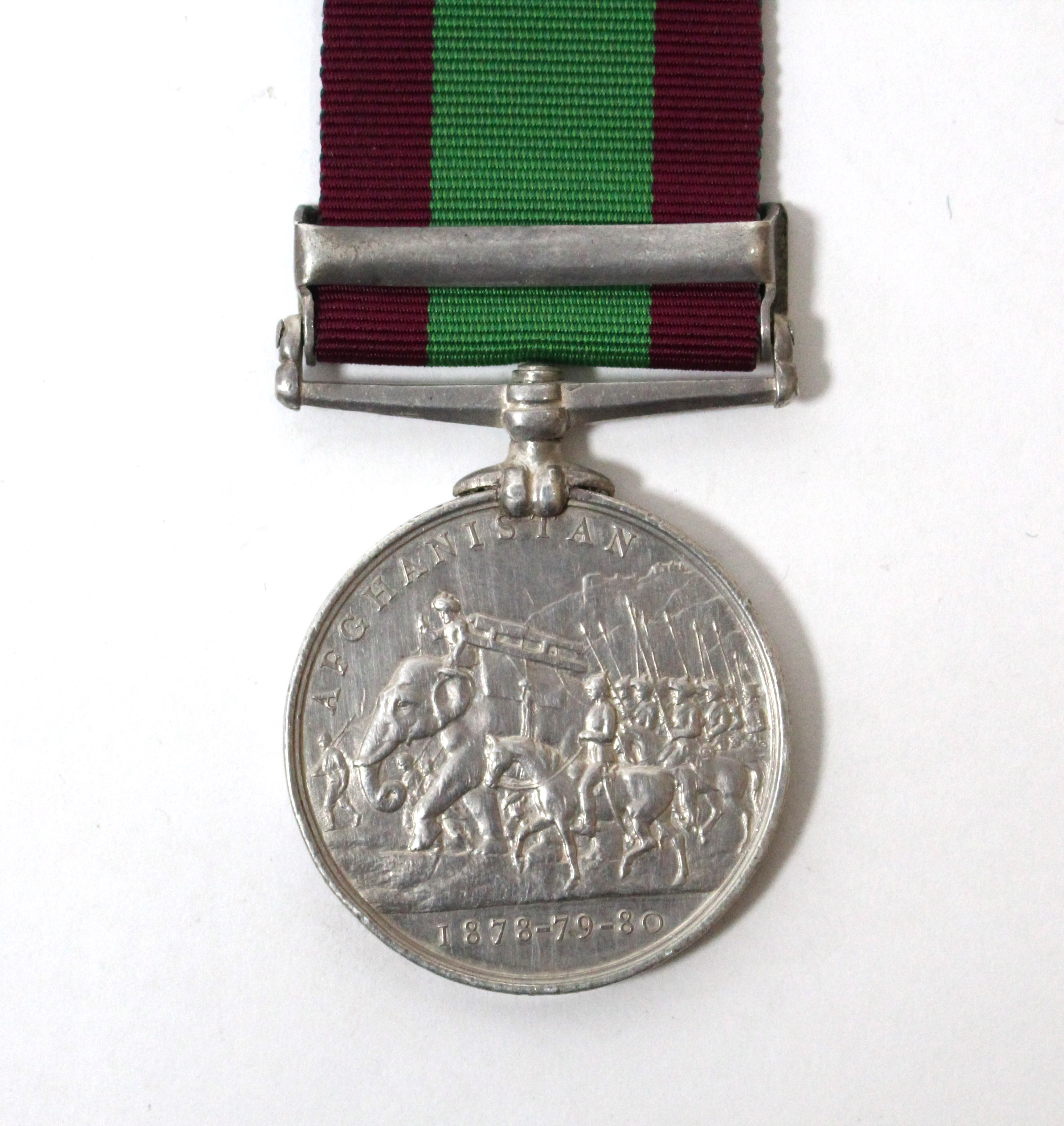 The Afghanistan Medal (1878-80), with clasp “Kandahar”, awarded to: (partially worn)…(?)hurk Sing - Image 2 of 2