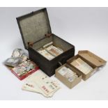 A large quantity of G. B. & foreign loose stamps, pieces, album leaves, covers, etc., in a canvas