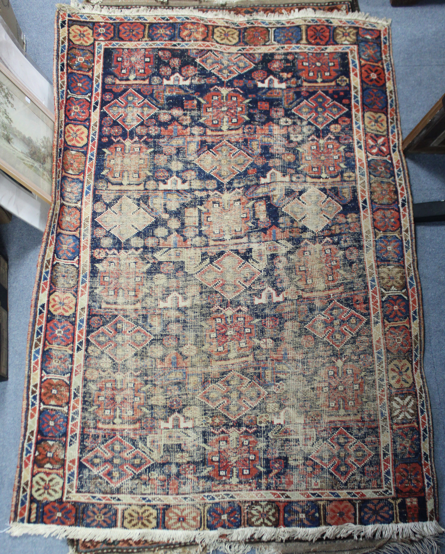 Three Persian pattern rugs (various sizes). - Image 3 of 3