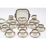 A Royal Doulton bone china “Harrow” pattern thirty six piece part dinner & tea service (settings for