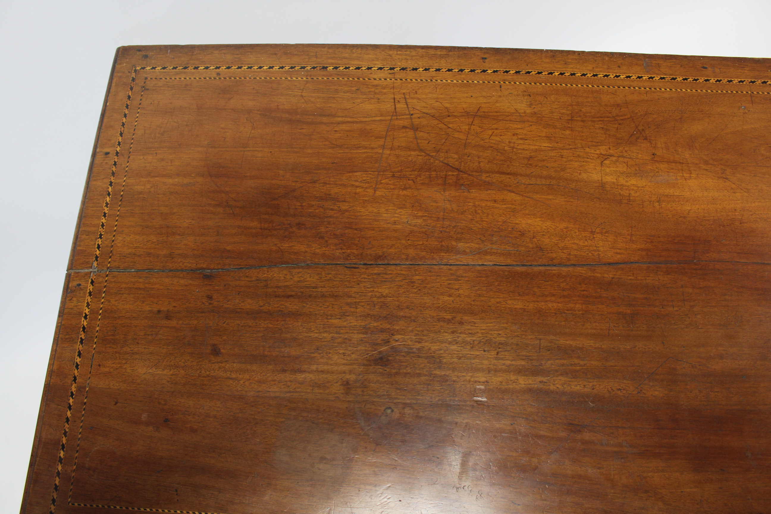 *LOT WITHDRAWN* A 19th century inlaid-mahogany desk, (converted from a table piano), with fitted in - Image 5 of 6