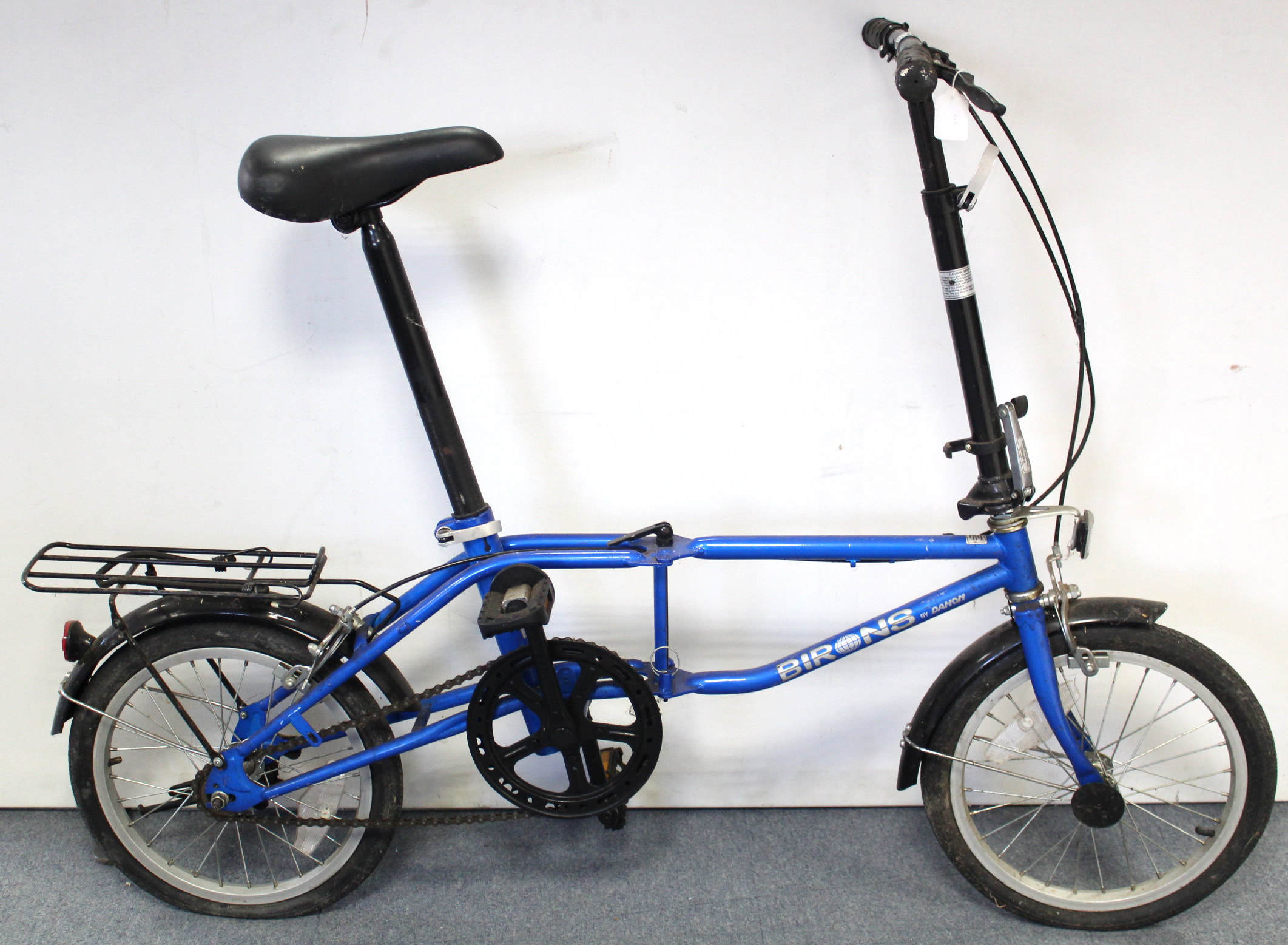 A Dahon “Birons” fold-away bicycle.