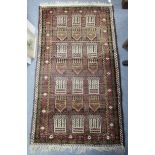 Three Persian pattern rugs (various sizes).