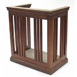 A SOMERSET MAGISTRATE’S COURT WITNESS BOX OR DOCK, in oak, with moulded edge & square rails, with