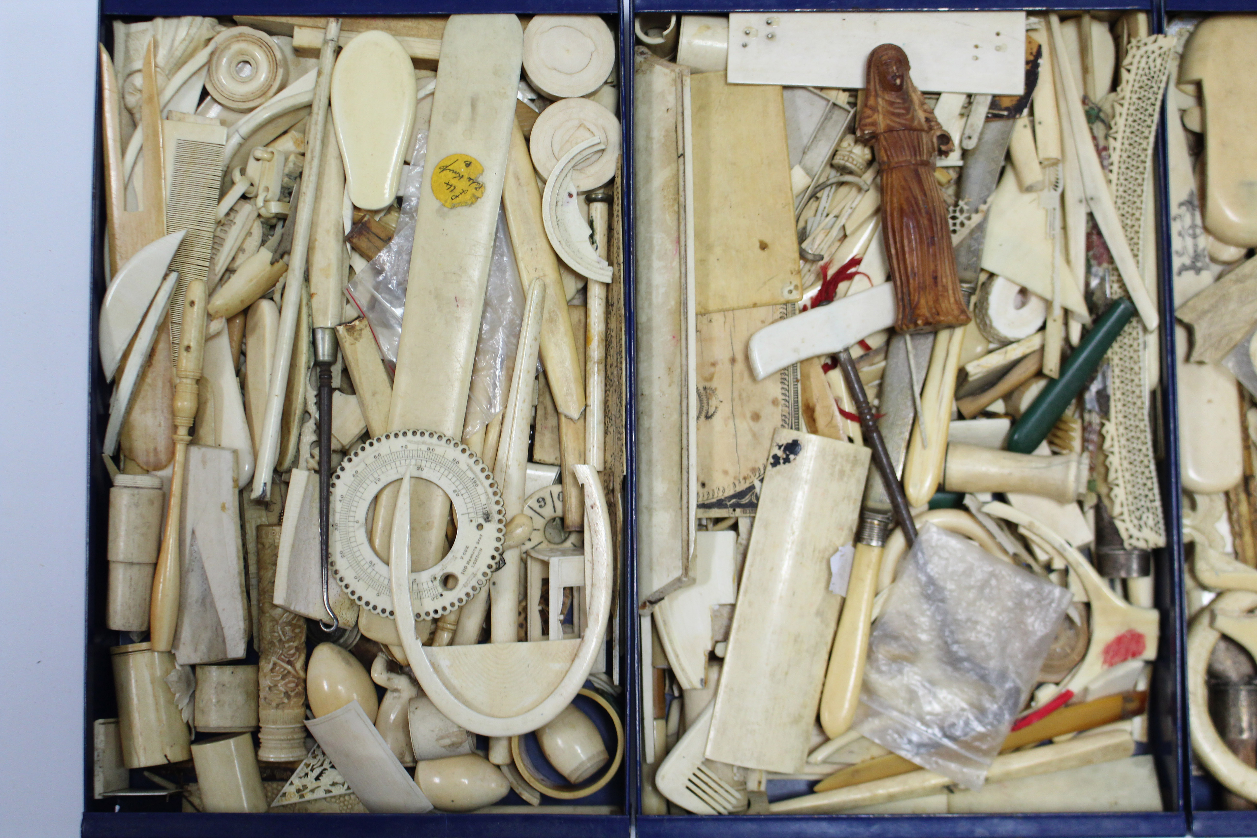 A large quantity of ivory, bone, & other sections fragments, etc., for restoration use. - Image 2 of 7