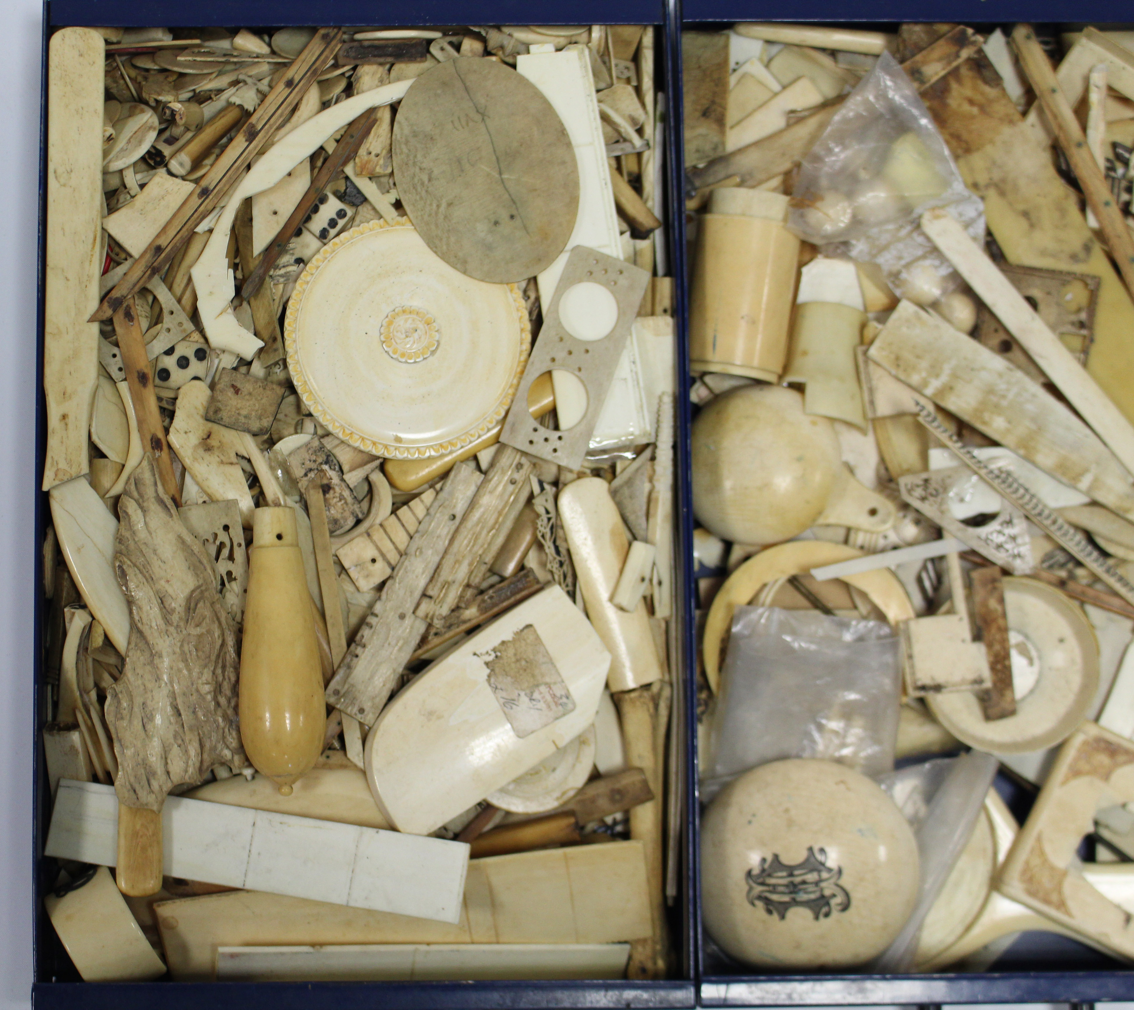 A large quantity of ivory, bone, & other sections fragments, etc., for restoration use. - Image 7 of 7