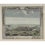 A 19th century coloured engraving “Perspective View of the City of Bath, in Somersetshire”, 6” x