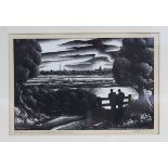 ELLIOTT, A. E. A black-&-white woodcut, landscape with figures titled: “Gt. Yarmouth From The
