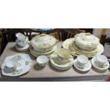 A Paragon bone china floral decorated seventeen piece part tea service; & a Royal Doulton “Minden”