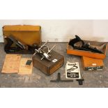 A Record “No.43” plough plane; & two Stanley smoothing planes (No.4 & No. 78), all boxed.