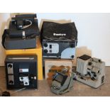 A Kodak movie projector, boxed; & various other accessories.