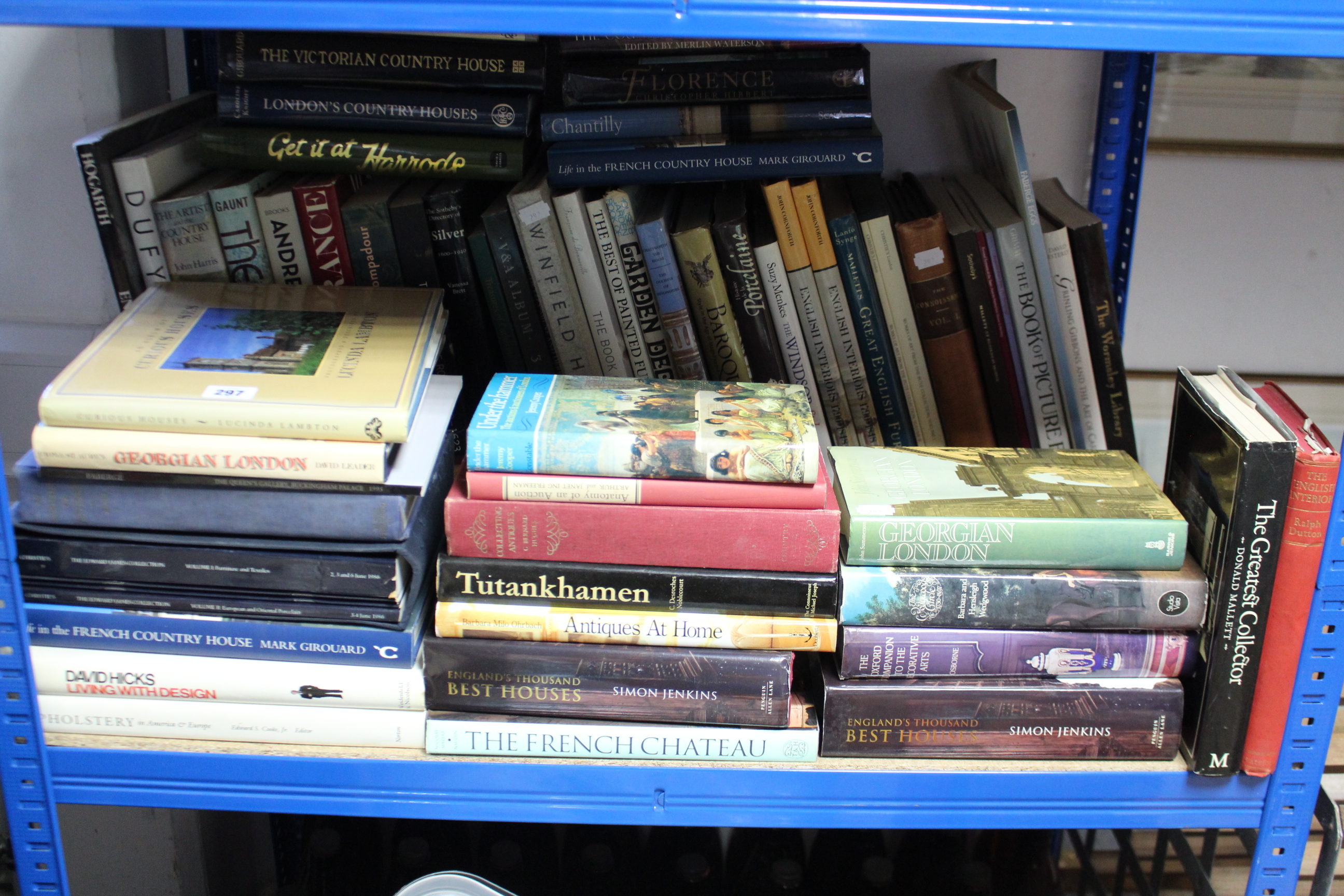 Approximately seventy various antique reference books & other antiques- related volumes.