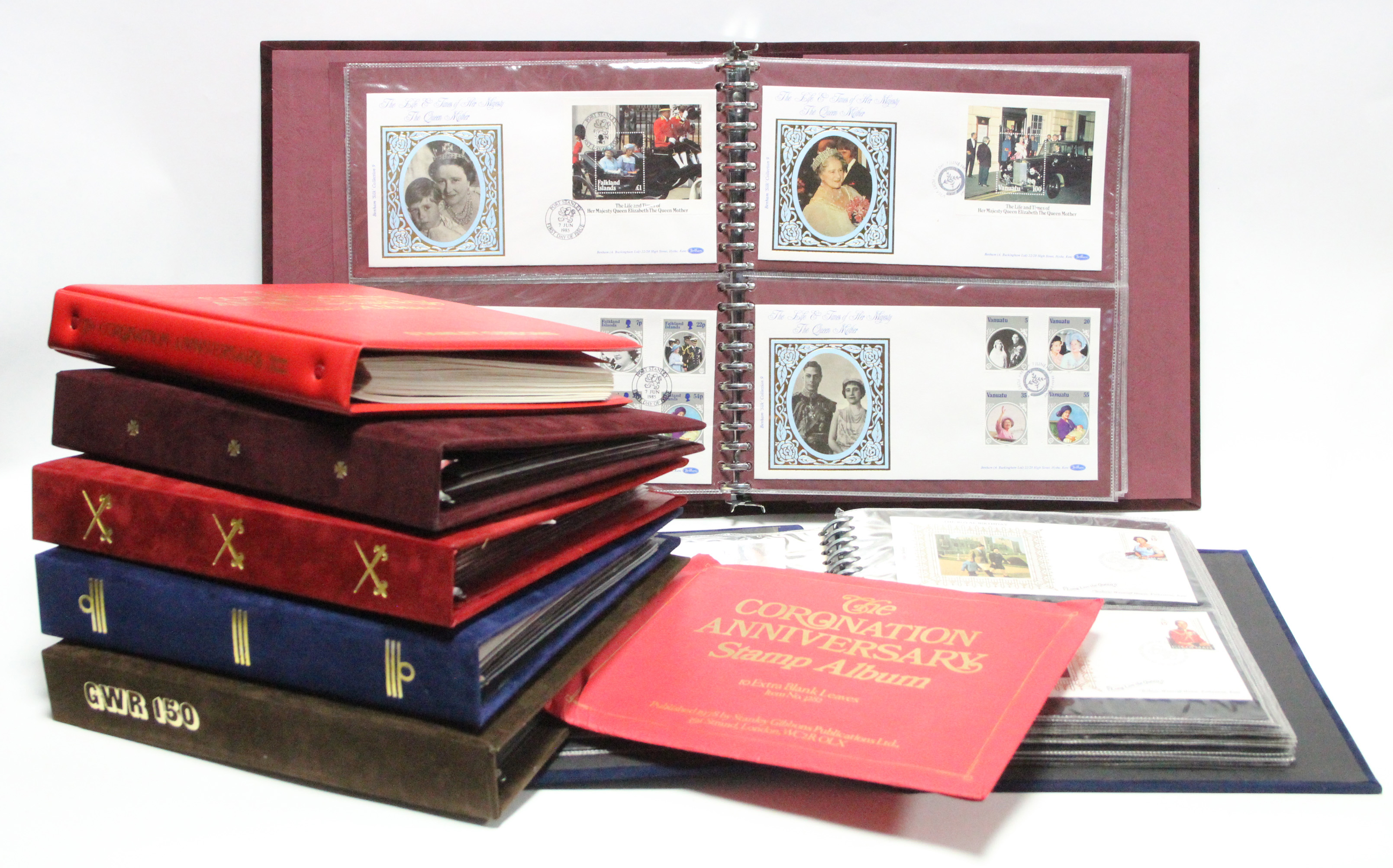 A collection of approximately 200 Benham First Day Covers, 1980’s in titled ring binder albums;