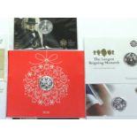 Seven Royal Mint silver commemorative £20 coins; 2014-2016.