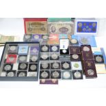 A collection of UK & other uncirculated coin sets, circa 1970-83; a Silver Proof £1 coin; various