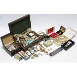 A quantity of costume jewellery, watches, etc.