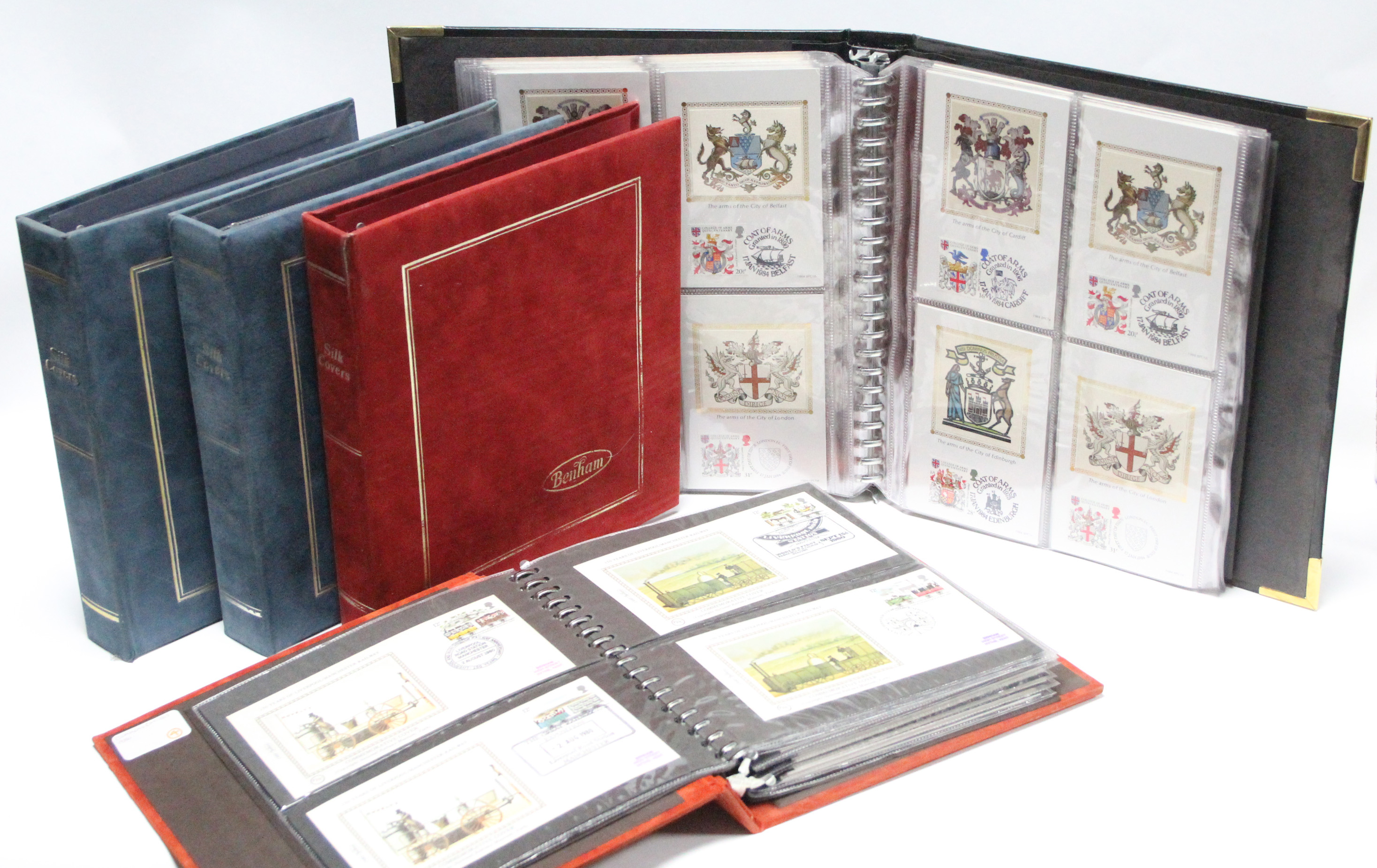 A collection of approximately 240 Benham silk First Day covers, early 1980’s in four albums; &