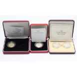 A Royal Mint Silver Proof Piedfort UK 1989 £2 two-coin set commemorating the tercentenary of the