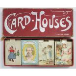A collection of Victorian chrome-lithographed incomplete card games.
