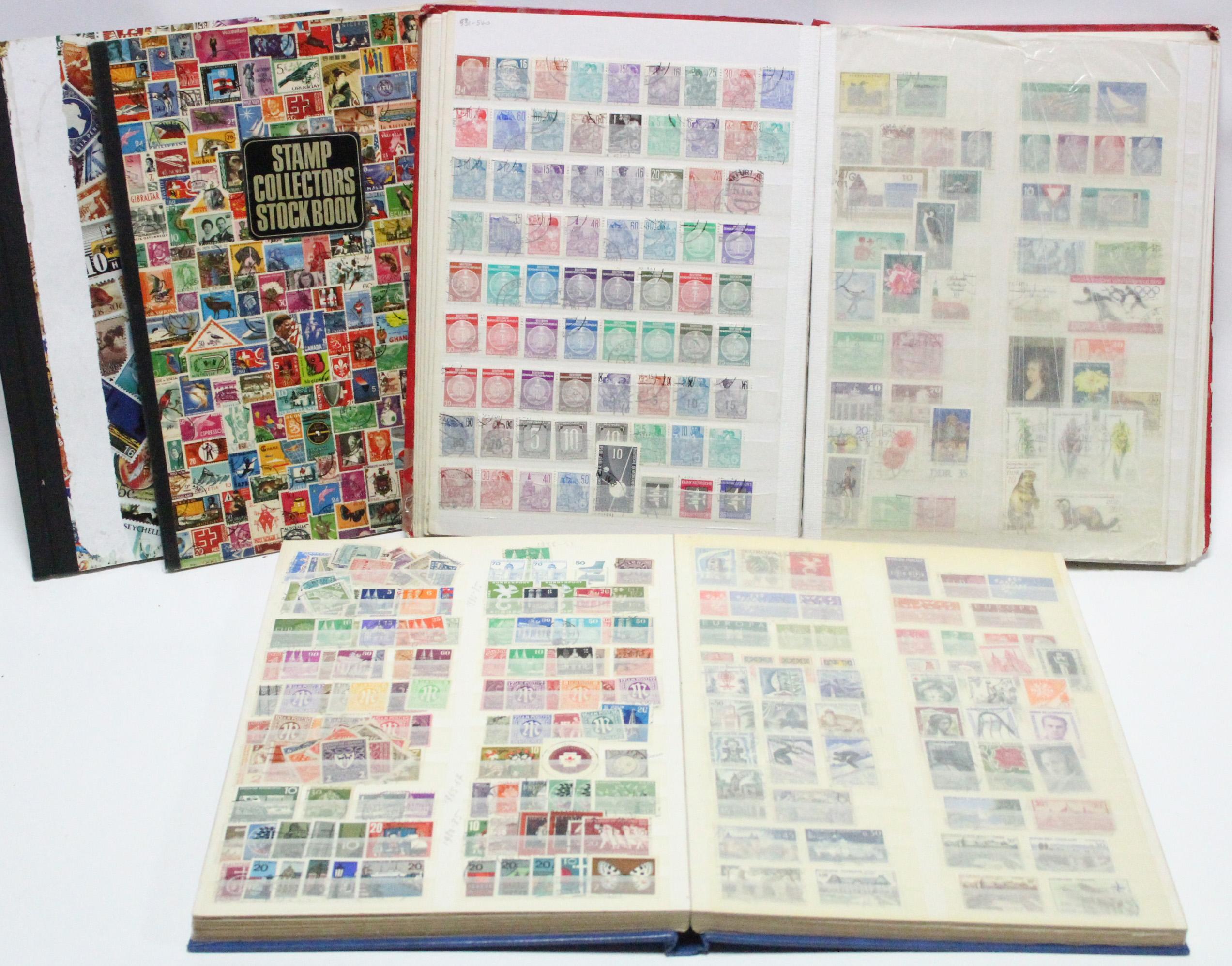 A collection of GB & foreign stamps, including a 1d Black, in various albums/stock books, & on album - Image 2 of 6