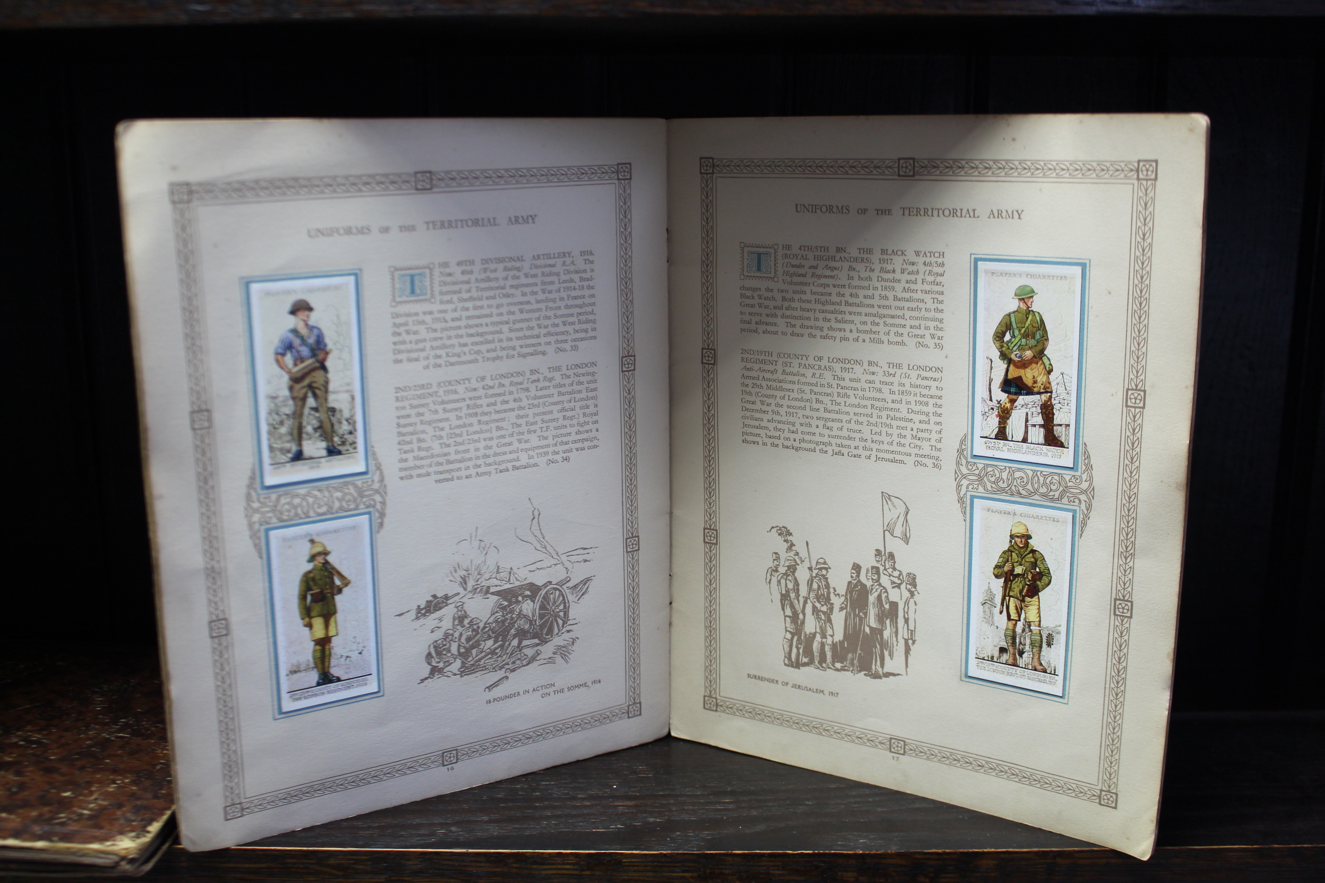 A John Player picture card album “Uniforms of the Territorial Army”; & an album of mixed cigarette - Image 3 of 3