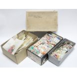 A large quantity of loose world stamps.