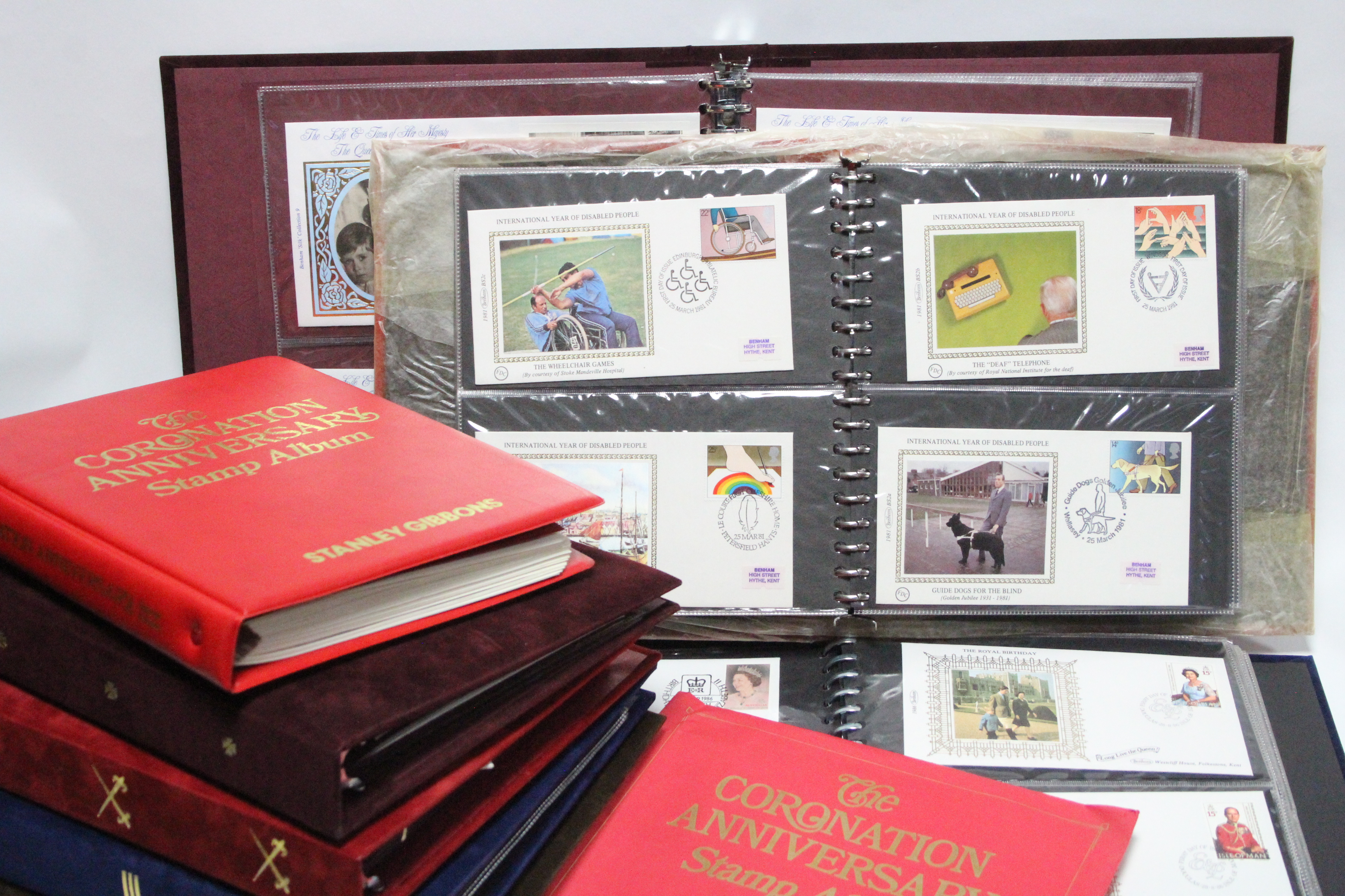 A collection of approximately 200 Benham First Day Covers, 1980’s in titled ring binder albums; - Image 2 of 3