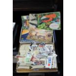 Various loose cigarette & tea cards; & eleven various tea picture card albums.