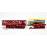 Two Conrad scale model “Sparrows” cranes, both boxed.