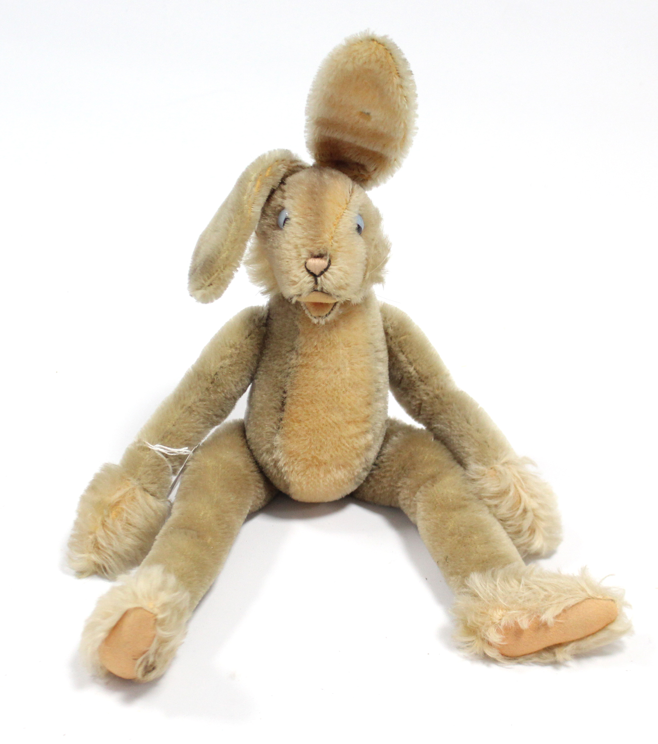 A Steiff rabbit soft toy with button to ear, 18” high.